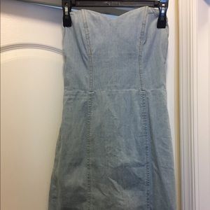 Light jean bustier dress
